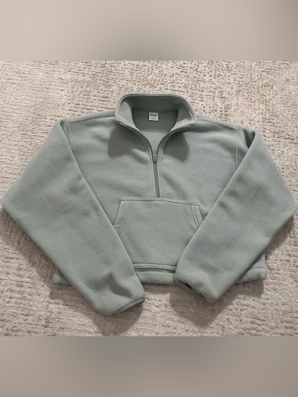 Aritzia TNA Fleece Cropped 1/4 Zip Pullover